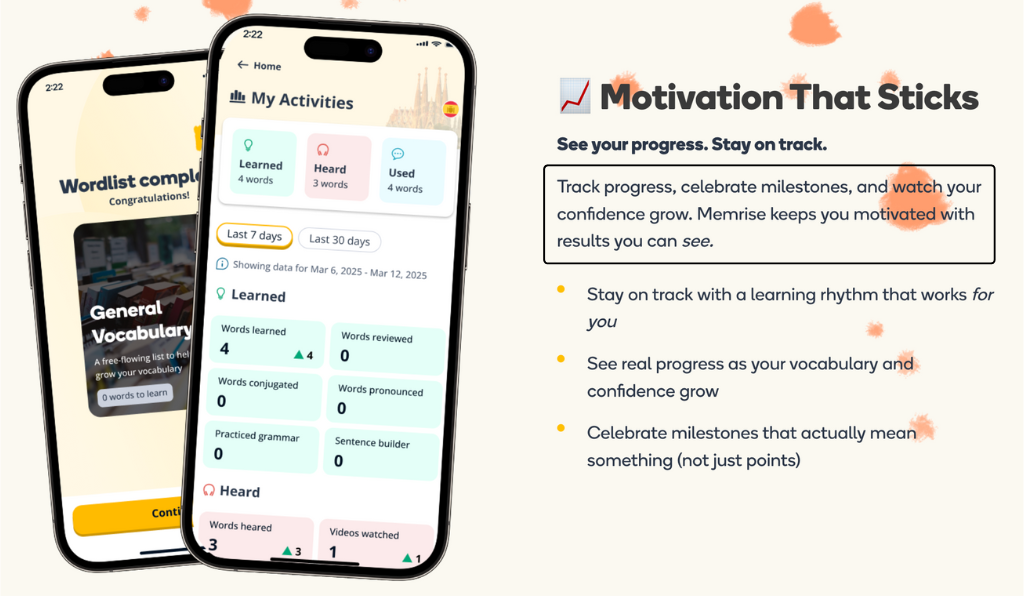 Memrise progress tracker