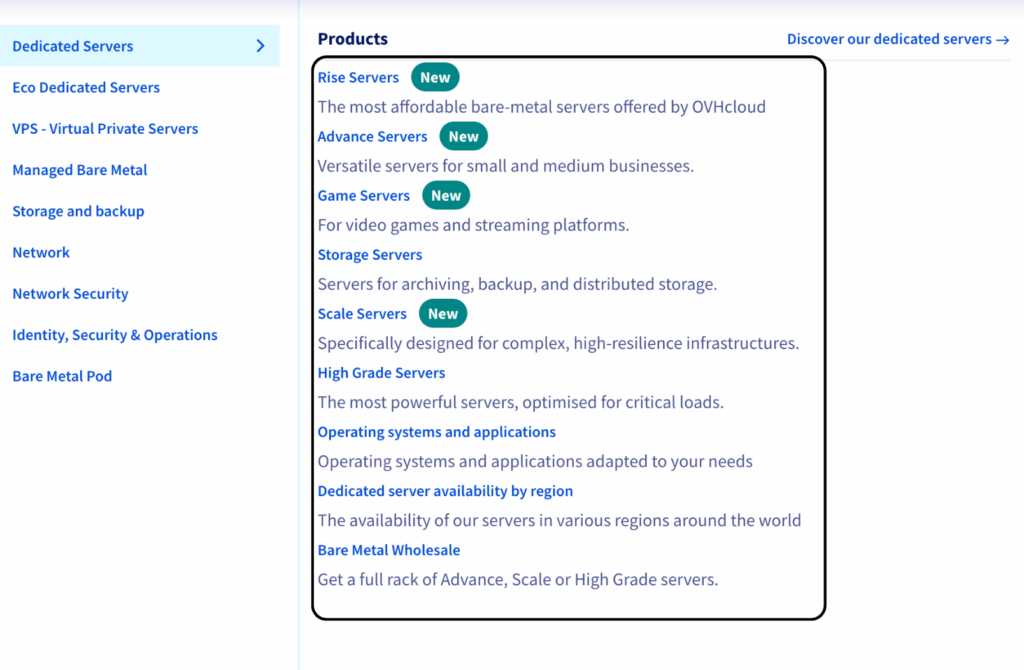 OVHcloud top benefits