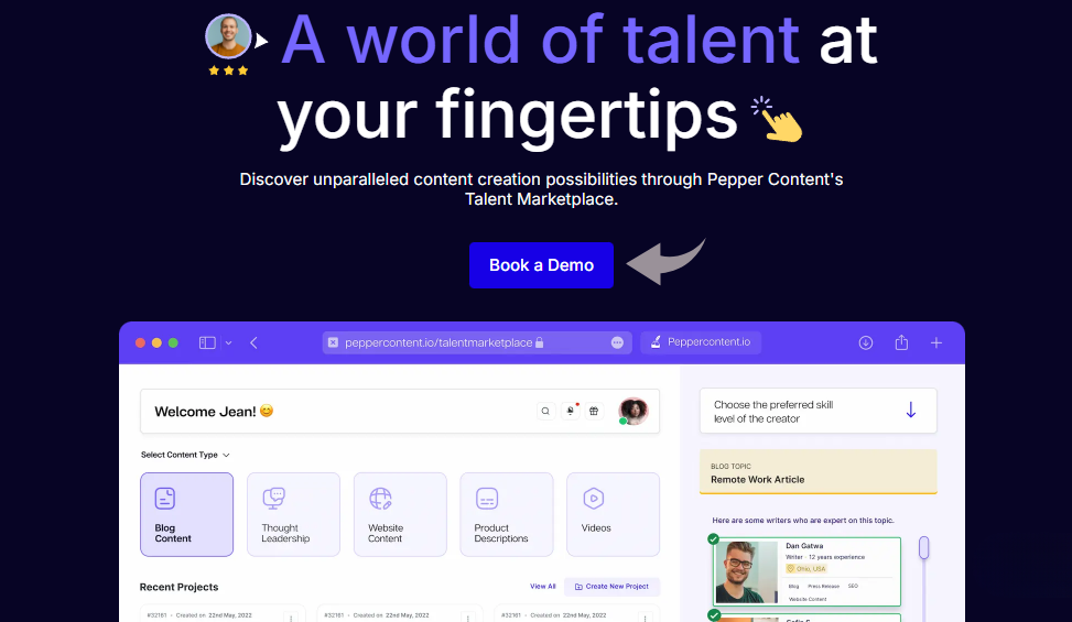 Peppertype Talent Marketplace