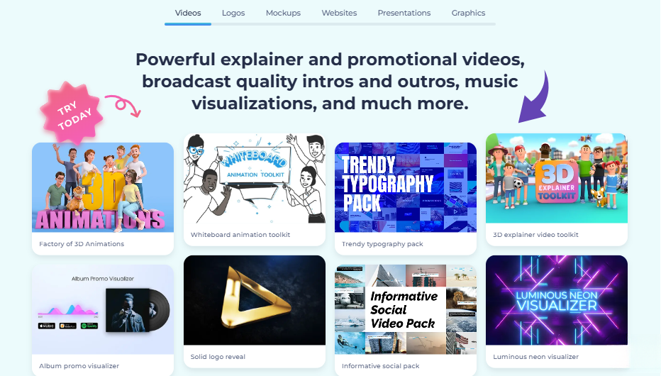 Renderforest Extensive Stock Media Library