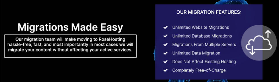 Migração gerenciada pela RoseHosting