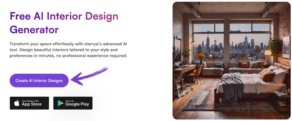 StarryAI Review: Best AI Art Generator in 2025 9 StarryAI interior design generator