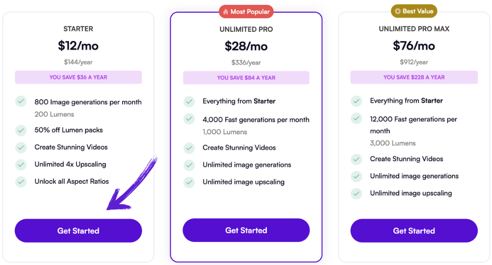 StarryAI Review: Best AI Art Generator in 2025 12 StarryAI pricing