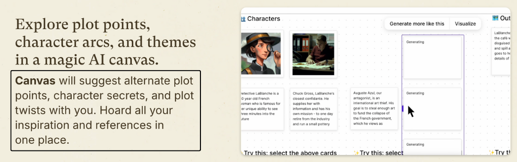 Sudowrite Review: Best AI Writing Partner in 2026 4 Sudowrite AI canvas