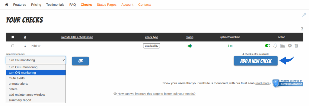 SuperMonitoring Review: Best Website Test Results in 2025? 8 SuperMonitoring Ease of Use Dashboard