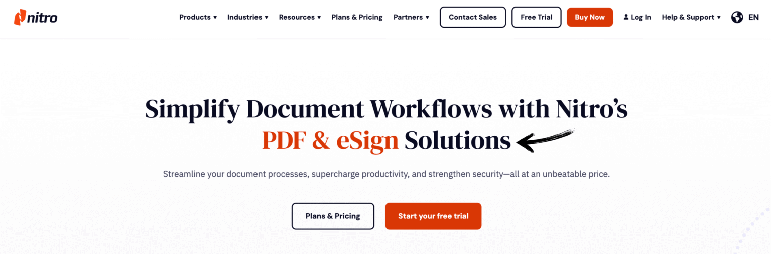 Nitro PDF in 2026: Still a Smart Adobe Alternative? 4 Nitro PDF homepage