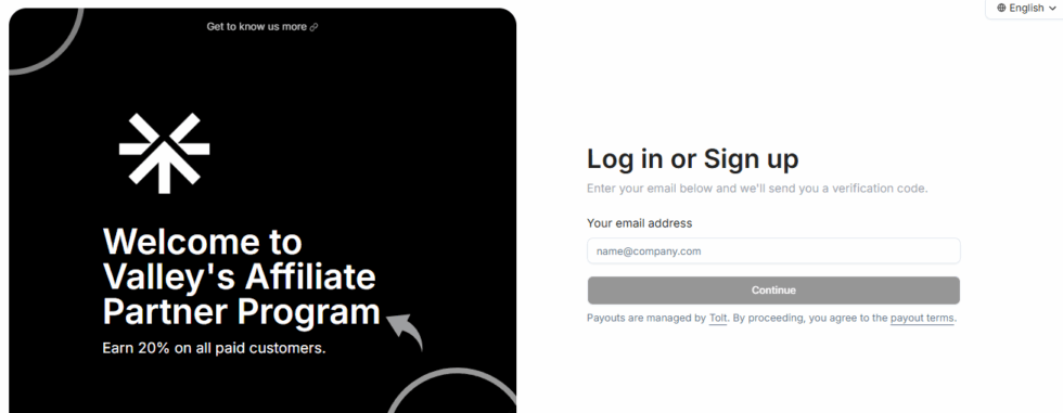 Valley Affiliate Program