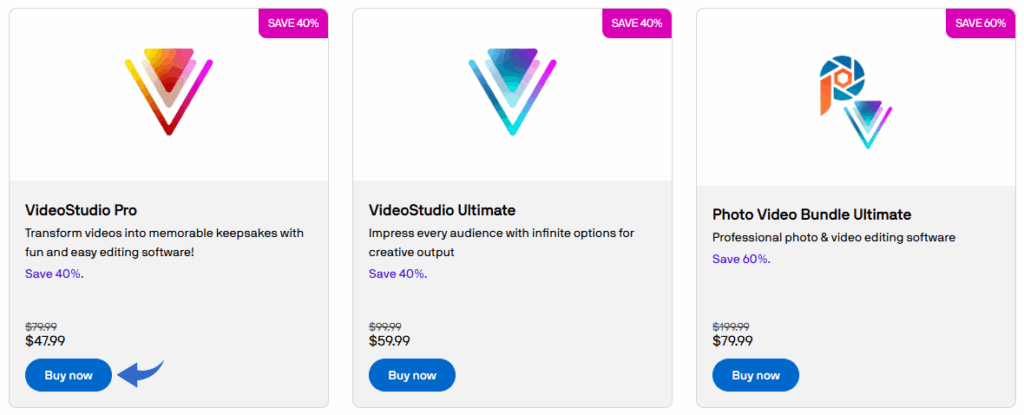 VideoStudio Pricing