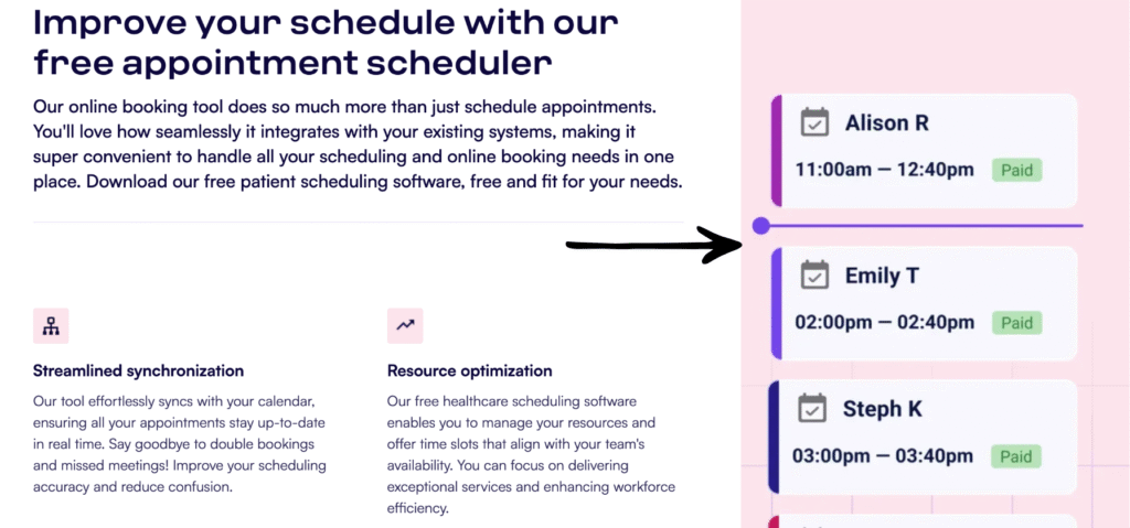Carepatron appointment scheduler