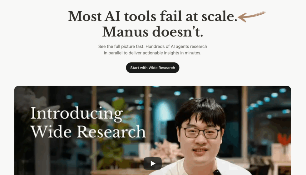 Manus AI Wide Research