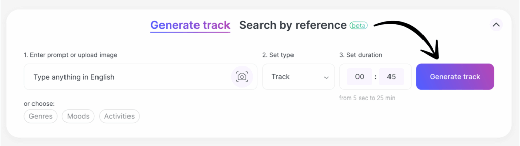 mubert generate track.