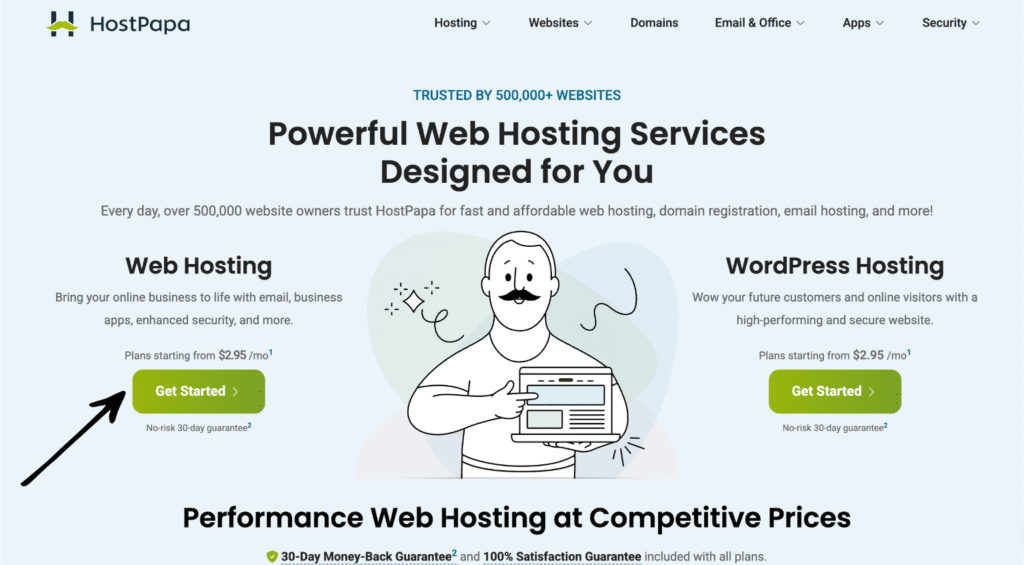 hostpapa homepage