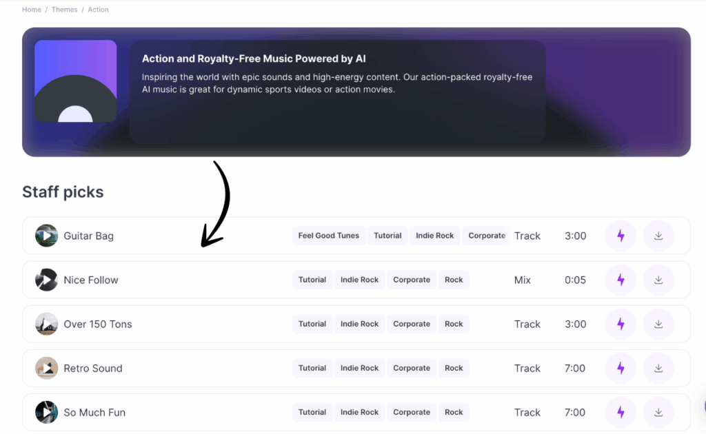 mubert AI Theme Song Generator