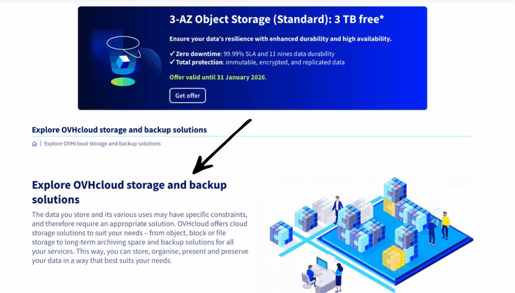ovhcloud storage and backup solutions