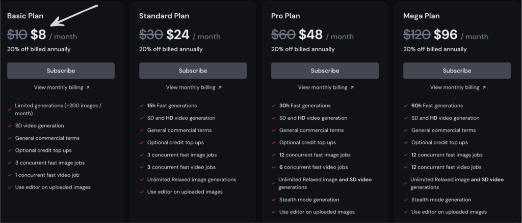 MidJourney Review: Is it the Best AI Art Generator in 2025? 4 midjourney pricing