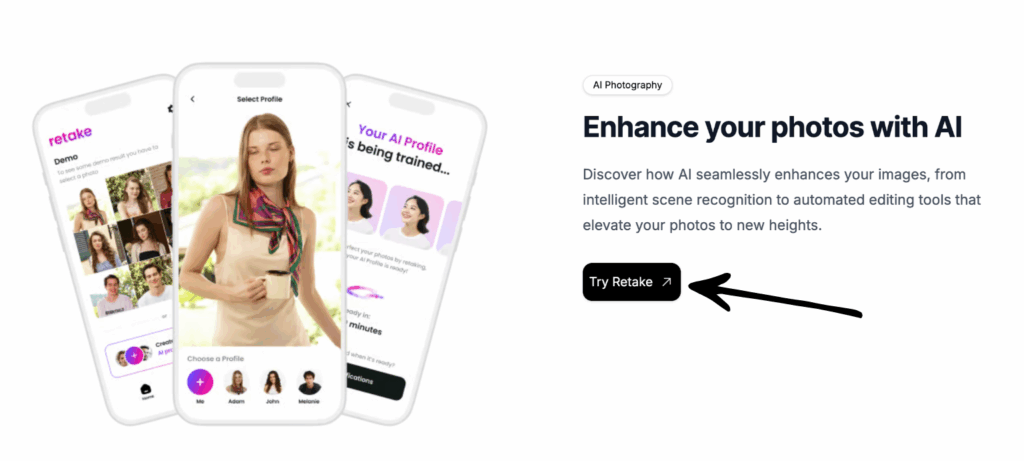 retake AI Photography