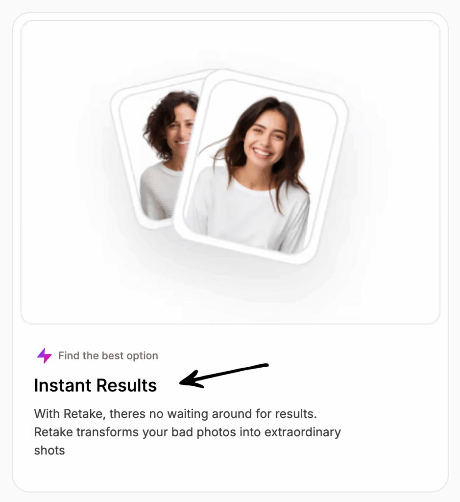 retake Instant Results