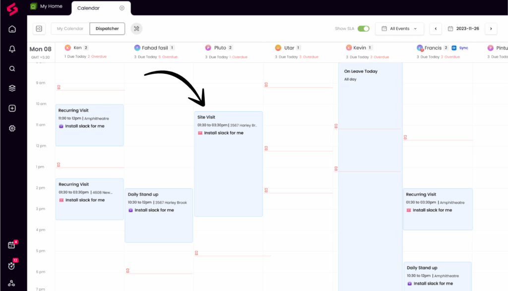 superops event scheduling