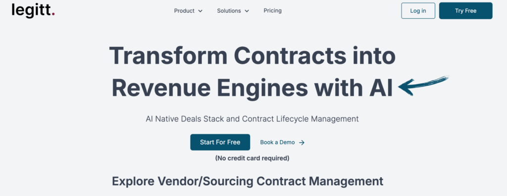 Legitt AI Review: Contract Lifecycle Management in 2025 3 Legitt AI Homepage
