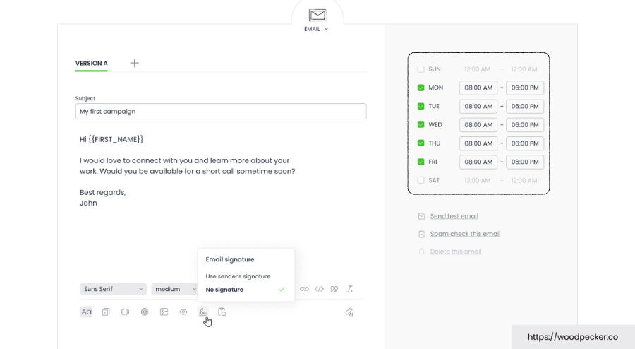 Woodpecker Free Email Validation