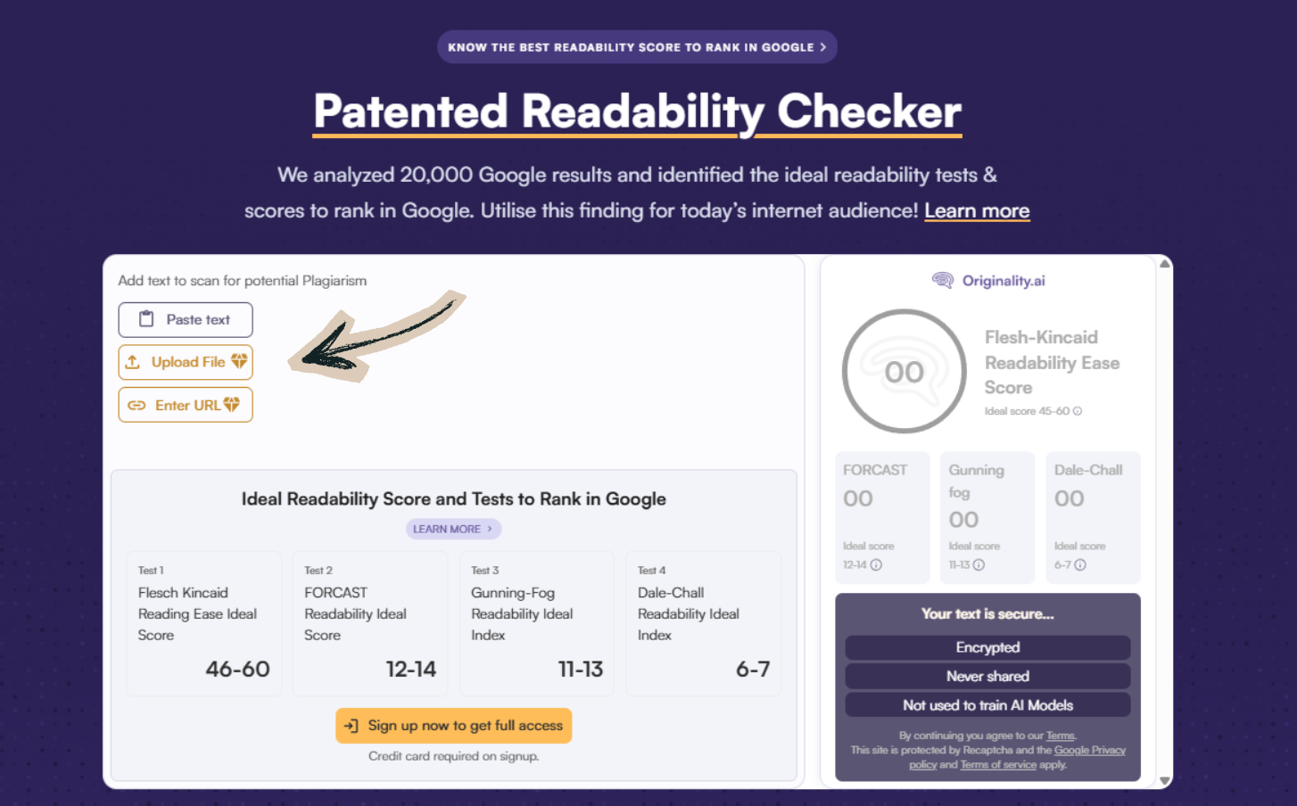 Originality AI Readability Checker