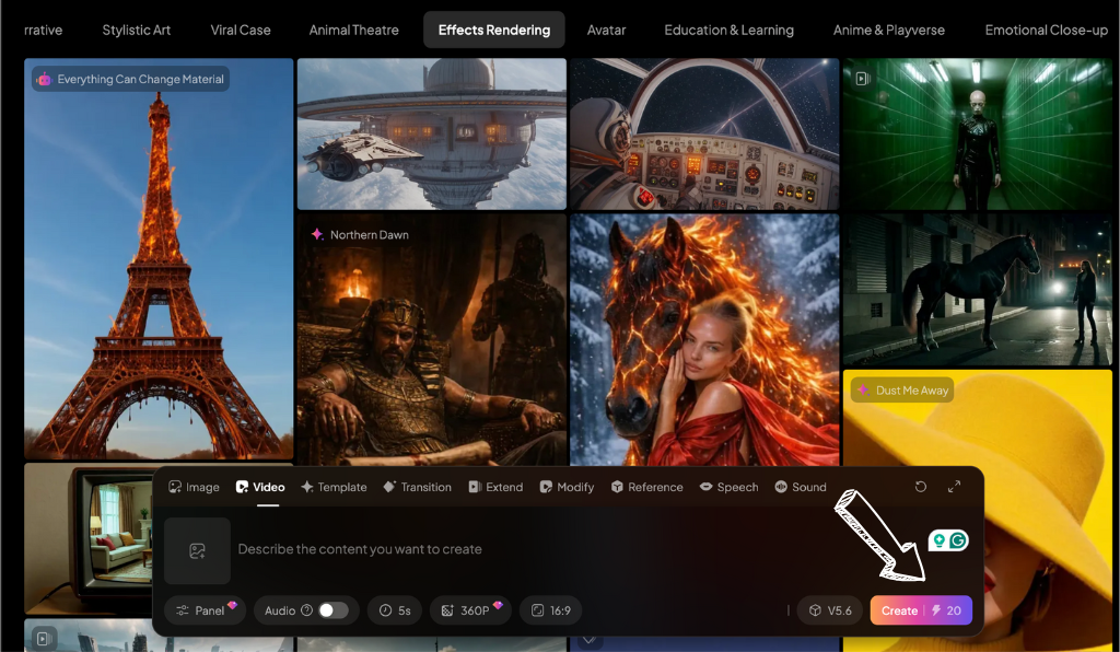 Pixverse Effect Rendering step 2