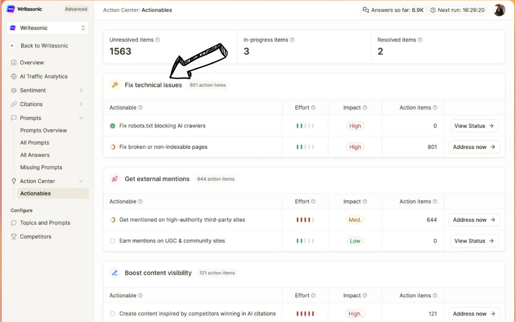 Writesonic Audit & Issue Fixer