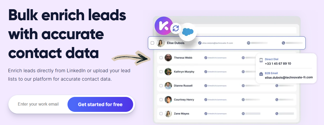 Kaspr Bulk enrich leads