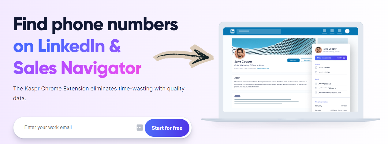 kaspr LinkedIn & Sales Navigator