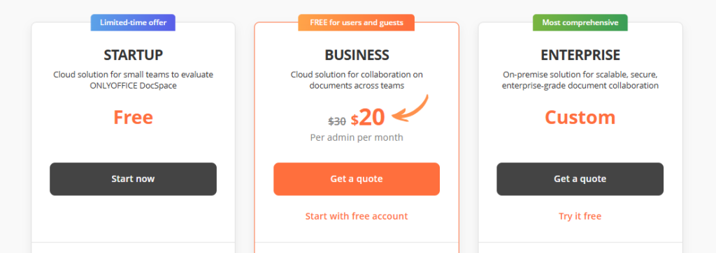 Onlyoffice Pricing