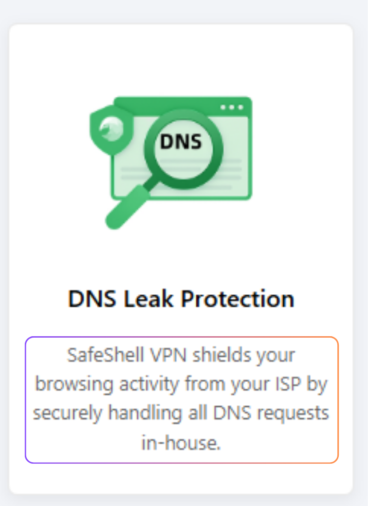 SafeShell DNS Leak Protection