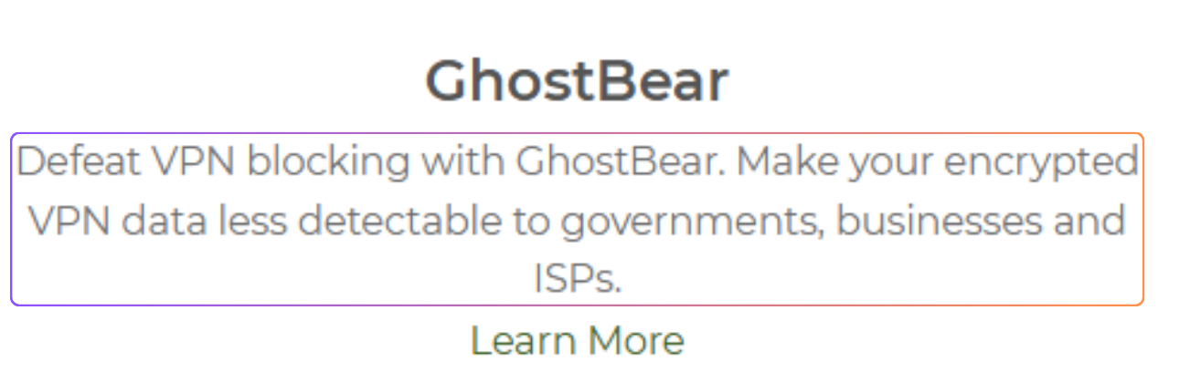 TunnelBear GhostBear