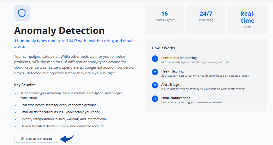 Ad Turbo in 2026: Still Worth It for Google Ads? 7 Ad Turbo Anomaly Detector Image