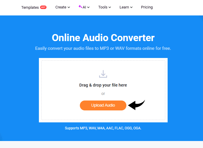 How to Use FlexClip: Complete Feature Guide (2026) 8 FlexClip Audio Converter Image