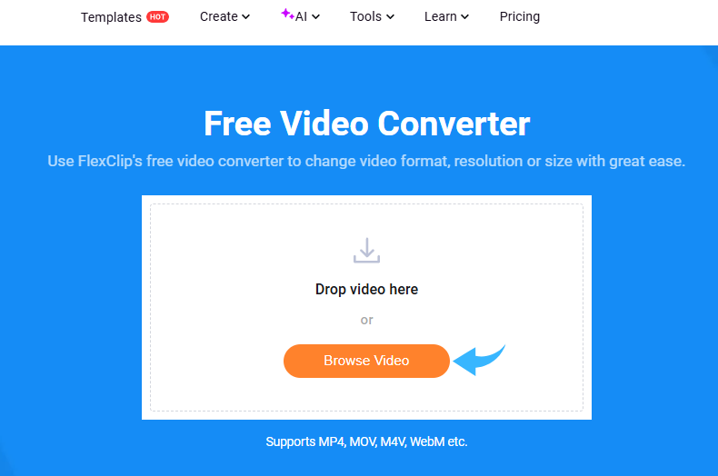 How to Use FlexClip: Complete Feature Guide (2026) 15 FlexClip Free Video Converter Image