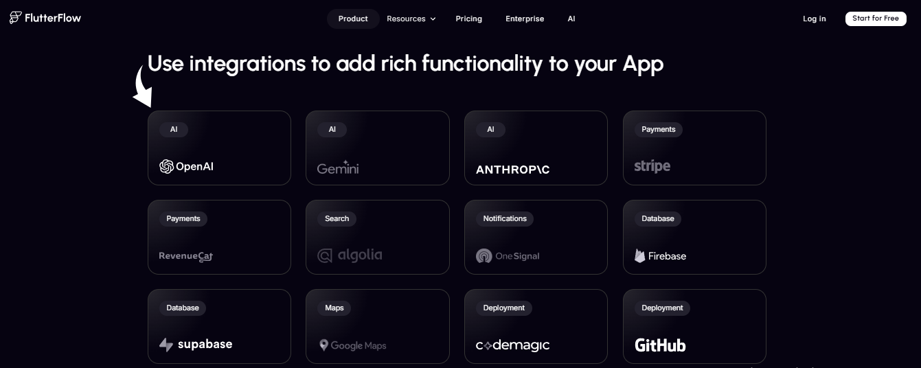 FlutterFlow Advanced Integrations Image