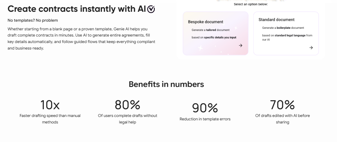 Genie AI AI Contract Creator Image