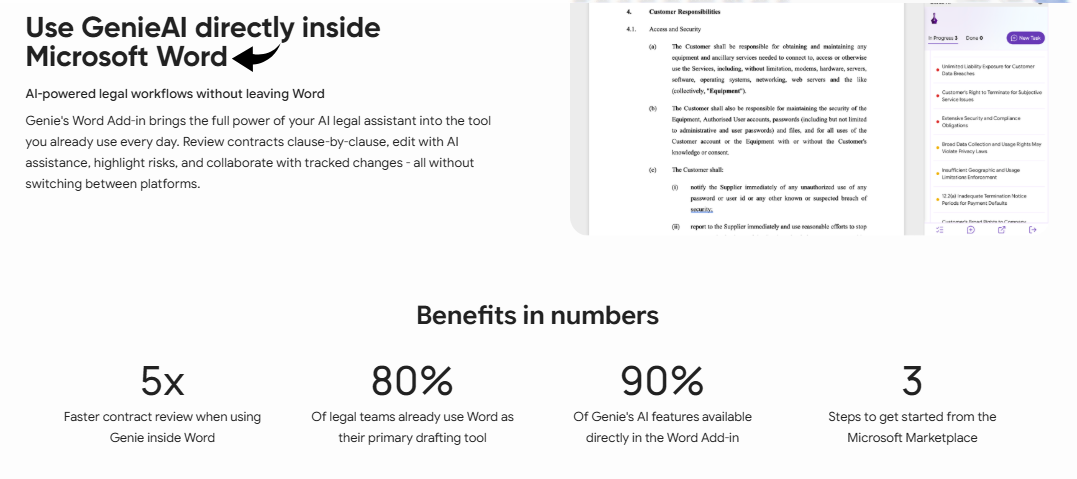 Genie AI AI-powered Microsoft Word Add-On Image