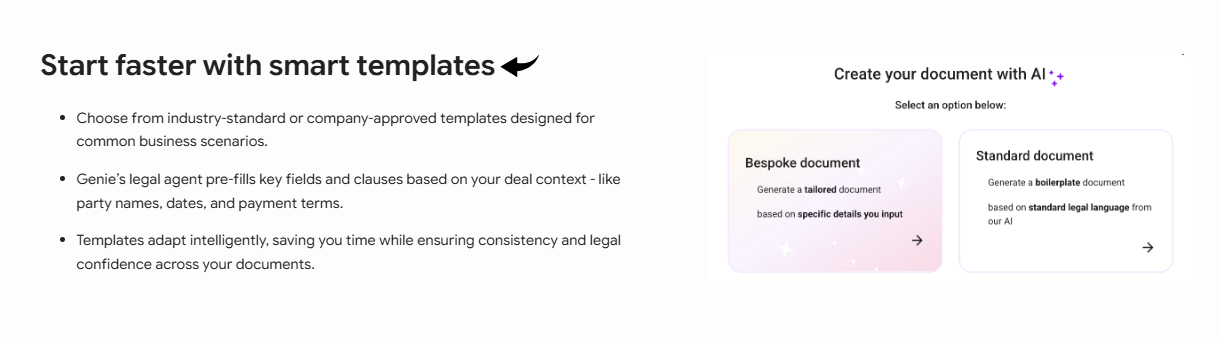 Genie AI smart templates Image