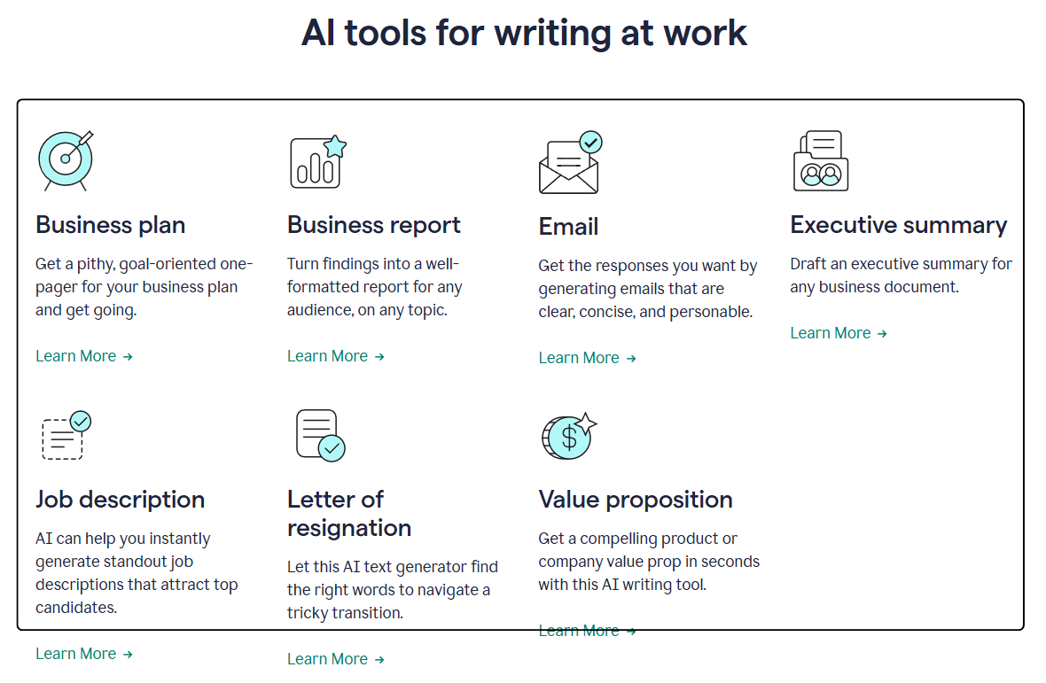 Grammarly AI Writing Tools