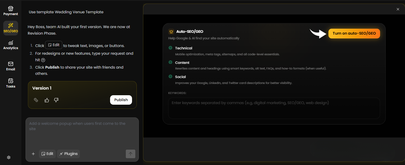 Heyboss AI Auto SEO & GEO Image
