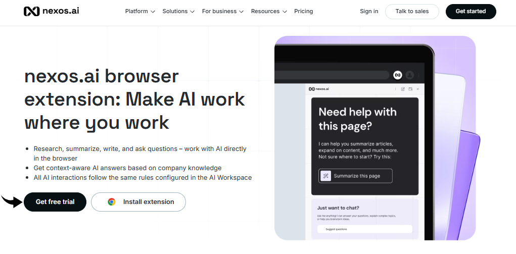 Nexos AI Browser Extension Image