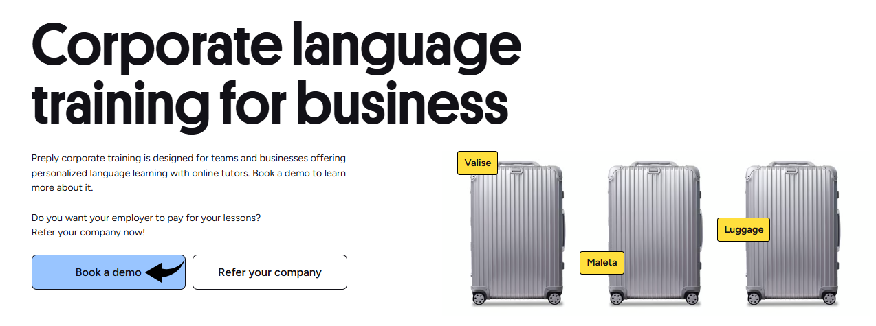 Perply Corporate language trainer Image