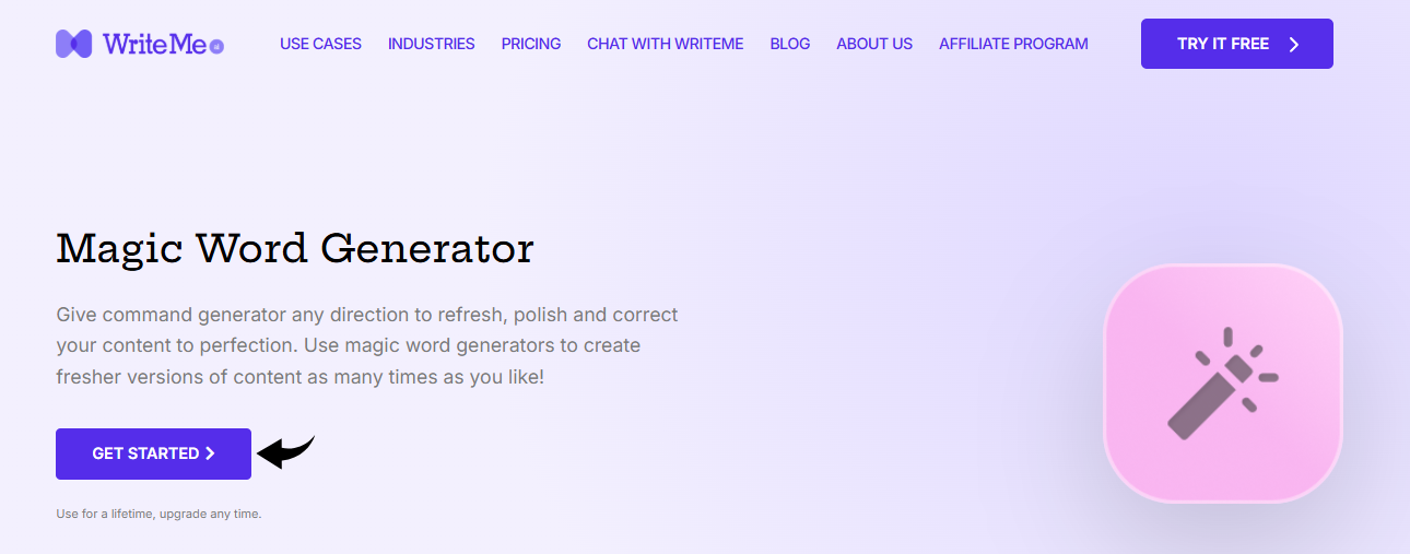 WriteMe Magic Word Generator Image