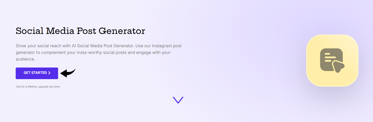 WriteMe Social Media Post Generator Image
