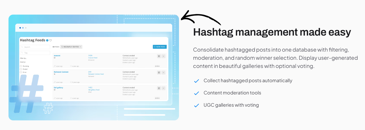 ShortStack Hashtag management