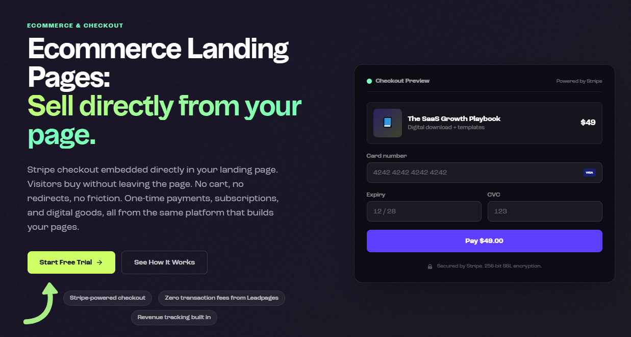 Leadpages Ecommerce & Checkout