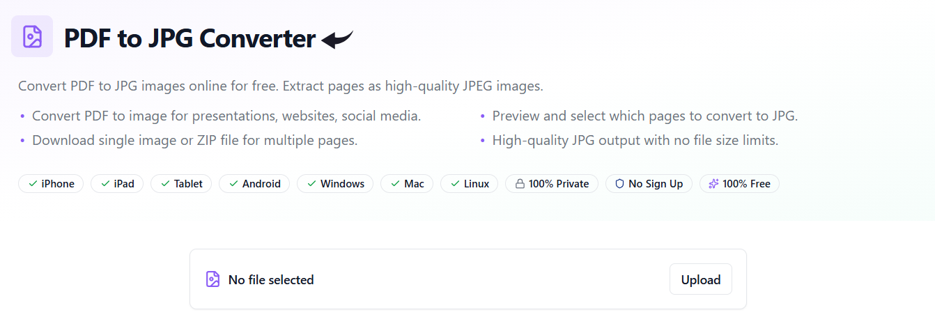 GliaCloud Review 2026: Best AI Video Generator? 14 GliaCloud PDF to JPG Converter Image