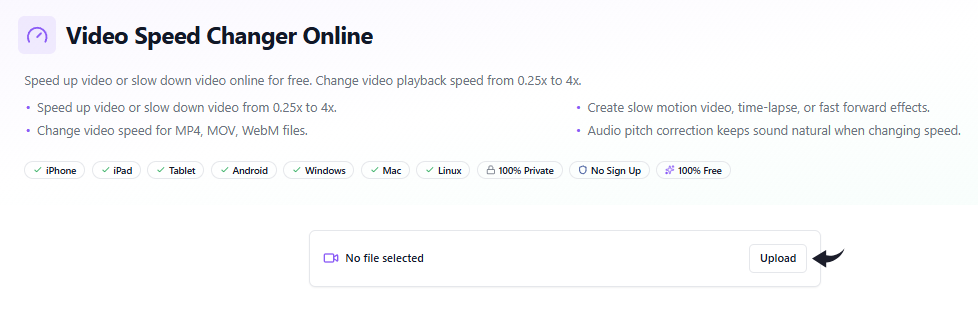 GliaCloud Review 2026: Best AI Video Generator? 7 GliaCloud Video Speed Changer Image