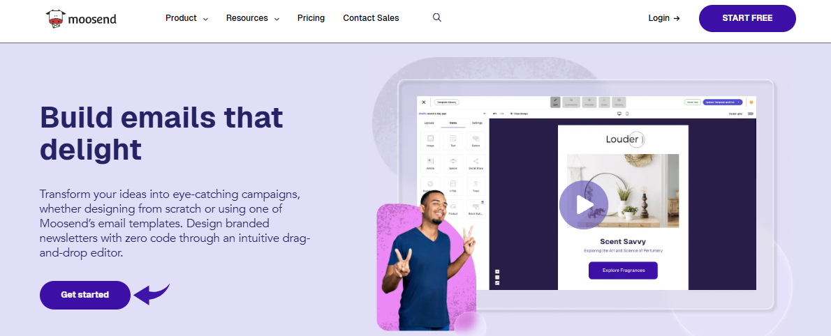 Moosend Newsletter Editor Image